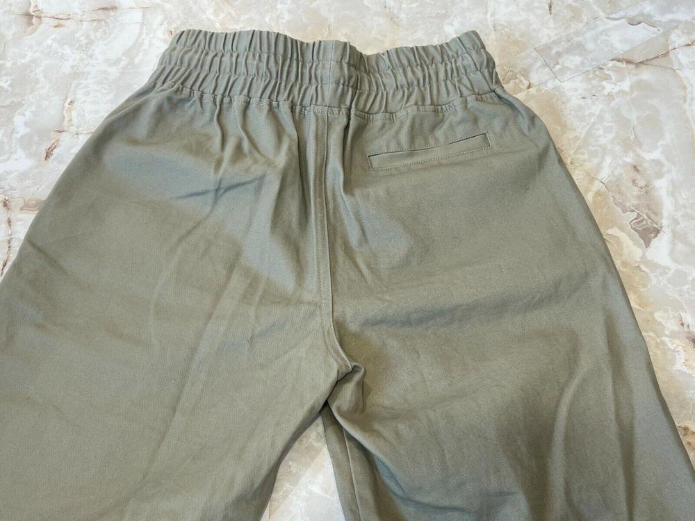 urban outfitters grey beige cargo pant trouser elastic waistband worn once Sz XS - Picture 4 of 7